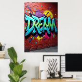 DROOM in Wildstyle: Graffiti Ontwaking Poster (Thuiskantoor)