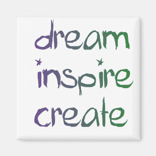 droom, inspire, creëer magneet