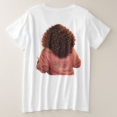 Droom. Inspireer. Groei. Dames Grafische T-shirt P (Design achterkant)