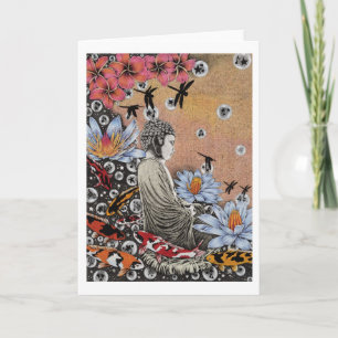 Droom IV van de libel (Blauw Lotus bij de Vijver Kaart