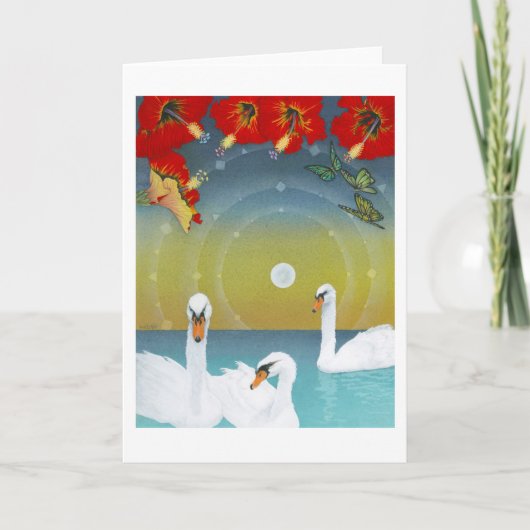 Droom IV van de vlinder (Magische Moonset) Kaart (Voorkant)
