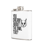 Droom jij ook van de uil? heupfles (Links)