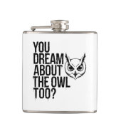 Droom jij ook van de uil? heupfles (Voorkant)