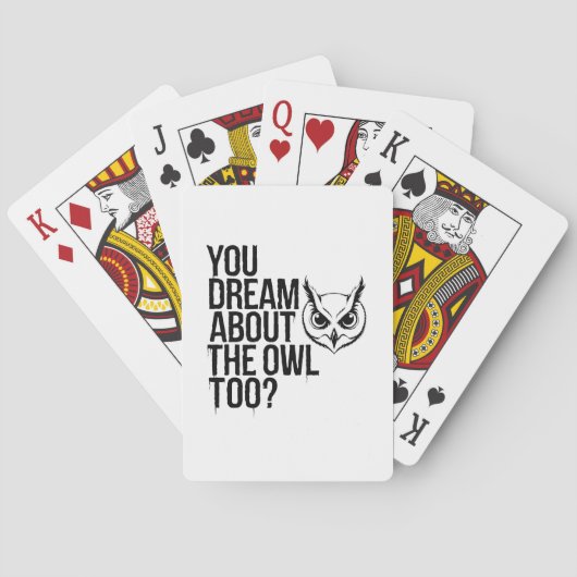 Droom jij ook van de uil? pokerkaarten (Achterkant)