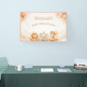 Droom Leeuw Olifant Giraffe Pastel Neutrale Feest Spandoek (Beurs)