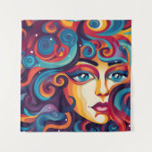 Droom Levendige werveling van emoties Wandkleed (Voorkant)