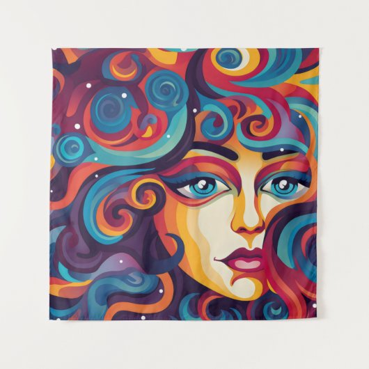 Droom Levendige werveling van emoties Wandkleed (Voorkant)