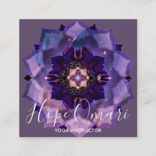 Droom Lotus Meditatie Mandala Vierkante Visitekaartje