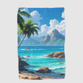 Droom maar, Tropisch paradijs, Golfhanddoek (Voorkant)