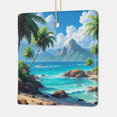 Droom maar, Tropisch paradijs, Keramisch Ornament (Links)