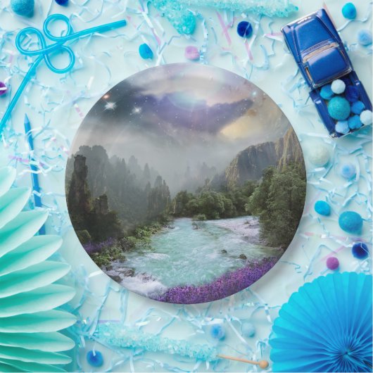 Droom Magisch Schilderachtig Natuur Landschap Papieren Bordje (Feest)