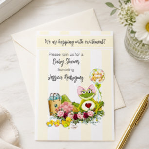 Droom meisje kikker babyshower uitnodiging