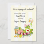 Droom meisje kikker babyshower uitnodiging  (Voorkant)