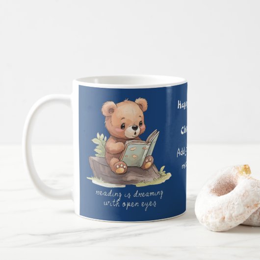 Droom met open ogen op maat koffiemok (Met donut)