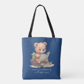 Droom met open ogen op maat tote bag (Achterkant)