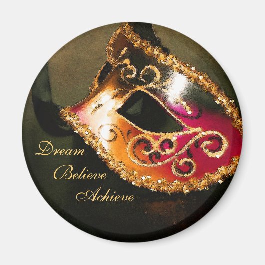 Droom Motivatie Maskerade Masker Magneet (Voorkant)