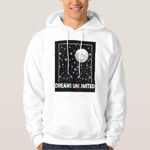 Droom motivatie ontwerp met sterrennacht en maan hoodie