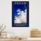 Droom Motivatie wolken, Blue Sky Attitude Poster (Keuken)