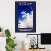 Droom Motivatie wolken, Blue Sky Attitude Poster (Thuiskantoor)