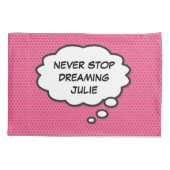 DROOM NIET STOPPEN Leuk Retro Strip Pop Art Kussensloop (Achterkant)