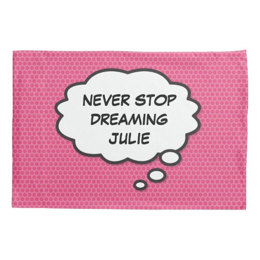 DROOM NIET STOPPEN Leuk Retro Strip Pop Art Kussensloop (Achterkant)