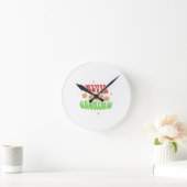 Droom nooit minder – Inspirerende Quote klok  (Huis)