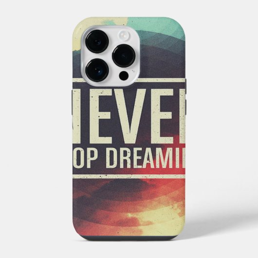 Droom nooit minder iPhone hoesje (Achterkant)
