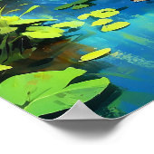 Droom Olifant met Vlinders in Rivier Poster (Hoek)