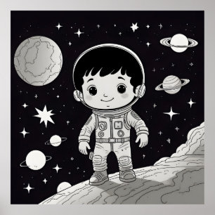 Droom om astronaut te worden poster