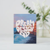 Droom Ontwerp Doe Hand Lettering Typografie voor A Briefkaart (Staand voorkant)