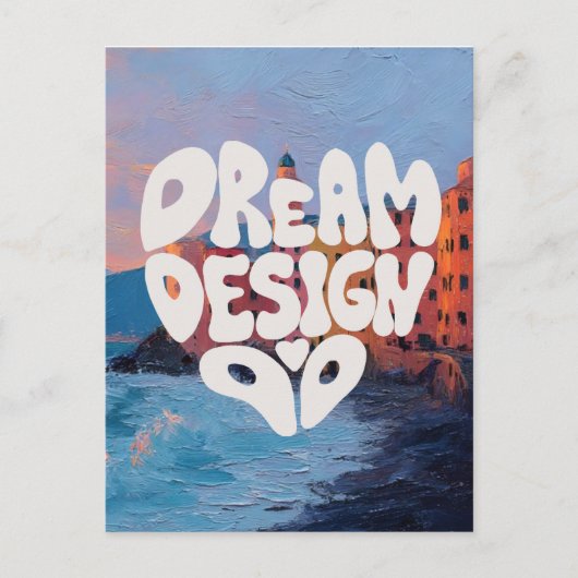 Droom Ontwerp Doe Hand Lettering Typografie voor A Briefkaart (Voorkant)