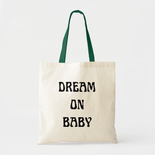 Droom op Baby Canvas tas met gekleurde band (Voorkant)