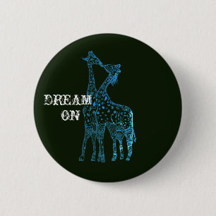 Droom op Girafes Tekening Ronde Badge Button 5,7 Cm