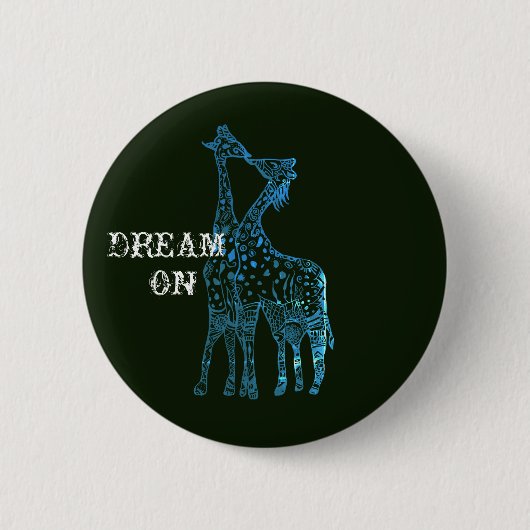 Droom op Girafes Tekening Ronde Badge Button 5,7 Cm (Voorkant)