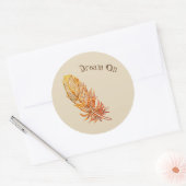 Droom op gouden veer Sticker (Envelop)
