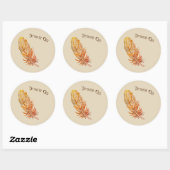 Droom op gouden veer Sticker (Vel)