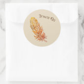 Droom op gouden veer Sticker (Tas)