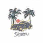 Droom op maat gesneden vinyl sticker (Voorkant)