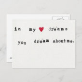 Droom over mij briefkaart (Voorkant / Achterkant)