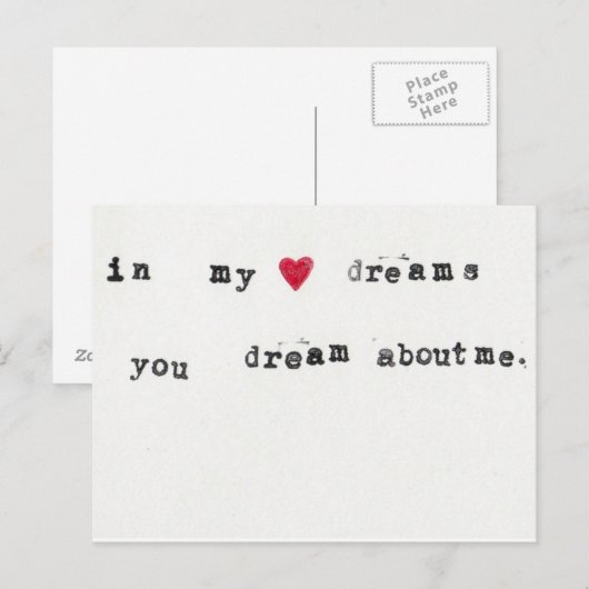 Droom over mij briefkaart (Voorkant / Achterkant)