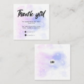Droom pastel sky splash business bedankje vierkante visitekaartje (Voorkant / Achterkant)