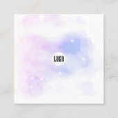Droom pastel sky splash business bedankje vierkante visitekaartje (Achterkant)