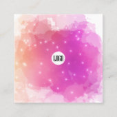 Droom pastel sky splash business bedankje vierkante visitekaartje (Achterkant)