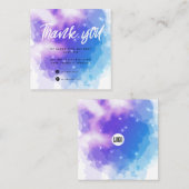 Droom pastel sky splash business bedankje vierkante visitekaartje (Voorkant / Achterkant)