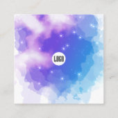 Droom pastel sky splash business bedankje vierkante visitekaartje (Achterkant)