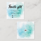Droom pastel sky splash business bedankje vierkante visitekaartje (Voorkant / Achterkant)