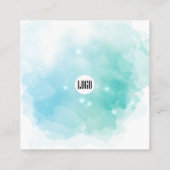 Droom pastel sky splash business bedankje vierkante visitekaartje (Achterkant)