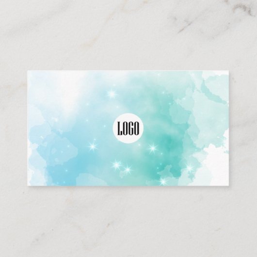 Droom pastel sky splash business bedankje visitekaartje (Achterkant)