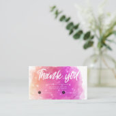 Droom pastel sky splash business bedankje visitekaartje (Staand voorkant)