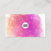 Droom pastel sky splash business bedankje visitekaartje (Achterkant)